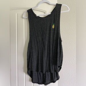 3/$15 Black & White Striped tee with Pineapple